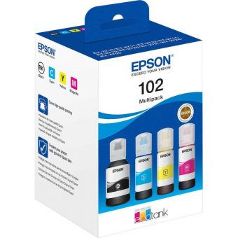 Epson Ecotank 102 Multipack 4 Ink BK/M/C/Y 337 ml C13T03R640