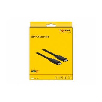 Delock Cable USB-C 4.0 Male - USB-C 4.0 Male 100W 2m Black 86980 - Image 3
