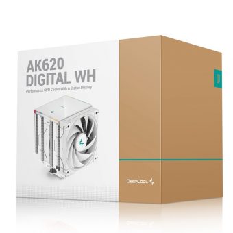 DeepCool AK620 Tower Air cooler Digital LCD White R-AK620-WHADMN-G
