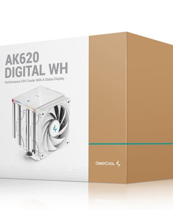 DeepCool AK620 Tower Air cooler Digital LCD White R-AK620-WHADMN-G