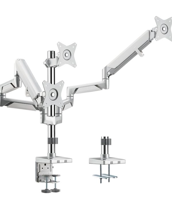 LogiLink Adjustable Triple Monitor Desktop Stand kit (27") Silver BP0090