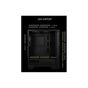 MSI MAG Forge 120A RGB Airflow Midi Tower Tempered Glass Black 306-7G23A21-809 - Image 6