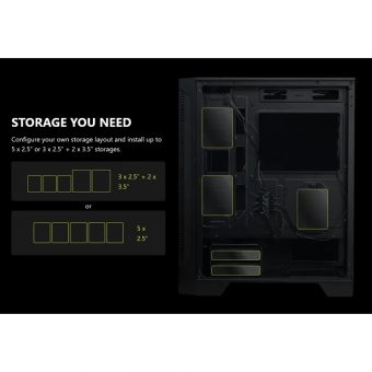 MSI MAG Forge 120A RGB Airflow Midi Tower Tempered Glass Black 306-7G23A21-809 - Image 8