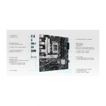Asus Prime B760M-A D4-CSM 90MB1D00-M1EAYC - Image 9