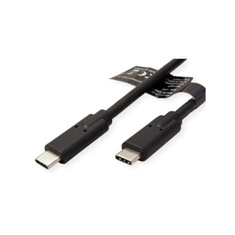 Roline Data Cable USB-C 3.2 Male-Male  1.0m  Black 11.02.9071-10 - Image 2