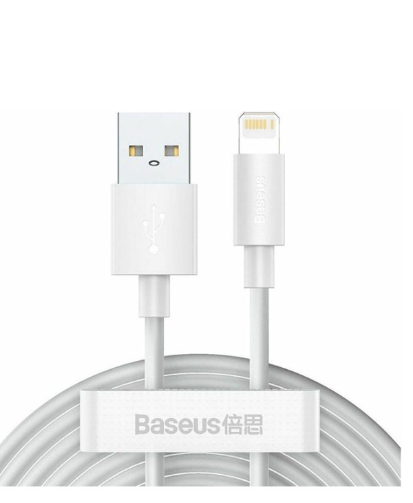 Baseus Cable Simple Wisdom USB-A 2.0 To Lightning 1.5m White TZCALZJ-02