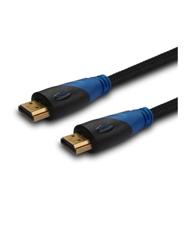 Savio Video Cable HDMI 1.4 Male - Male  5.0m Black/Blue CL-49