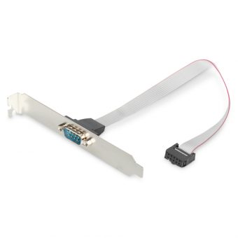 Digitus Serial Slot Bracket Adapter D-SUB9 Male To 2x5pin Fem. 0.25m Black  AK-610300-003-E