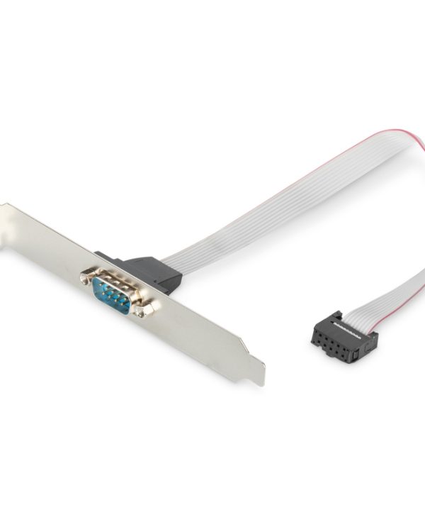 Digitus Serial Slot Bracket Adapter D-SUB9 Male To 2x5pin Fem. 0.25m Black  AK-610300-003-E