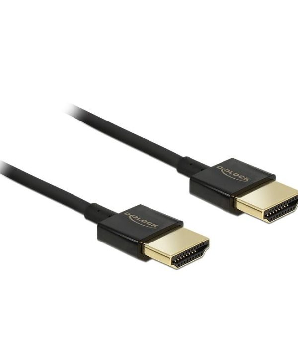 Delock Cable HDMI Slim Male/Male With Ethernet 4.5m Black  84775