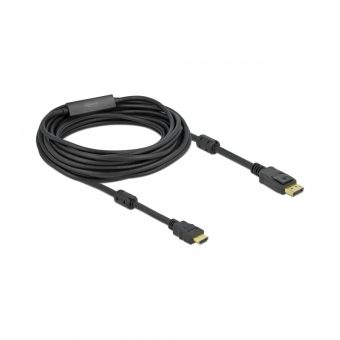 Delock Cable DP 1.2 To HDMI 2.0 Active 10m Black 85960 - Image 2