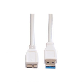 Value Cable USB-A 3.2 To Micro-USB-B 3.2 2.0m White 11.99.8874-10 - Image 2