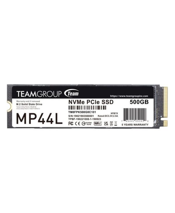 TeamGroup MP44L 500GB M.2 2280 NVMe PCIe Gen4.0 x4 TM8FPK500G0C101