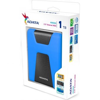 Adata HD650 1TB USB 3.2 External HDD Blue AHD650-1TU31-CBL