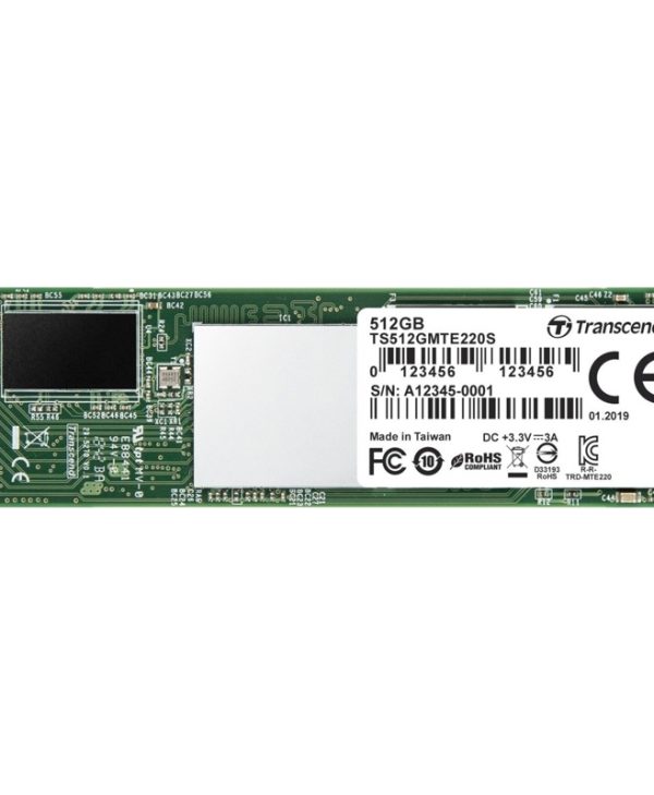 Transcend MTE220S 512GB M.2 2280 NVMe PCIe Gen3.0 x4 TS512GMTE220S