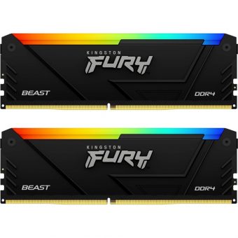 Kingston FURY Beast RGB 64GB (2x32GB) 3600MT/s CL18 2R DDR4 Black KF436C18BB2AK2/64