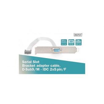 Digitus Serial Slot Bracket Adapter D-SUB9 Male To 2x5pin Fem. 0.25m Black  AK-610300-003-E - Image 4