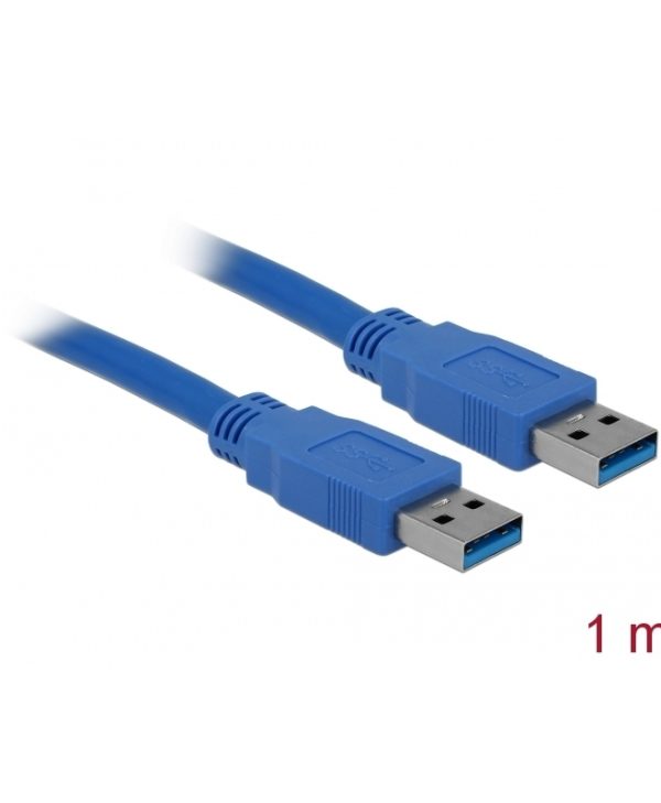 Delock Cable USB-A 3.0 Male/Male 1m Blue 82534