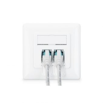 Digitus Πριζα Επιτοίχια Χωνευτή 2 x RJ45 CAT 6a White DN-9010/8-2 - Image 3