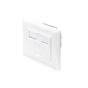 Digitus Πριζα Επιτοίχια Χωνευτή 1x RJ45 CAT 6a White DN-9010/8-1