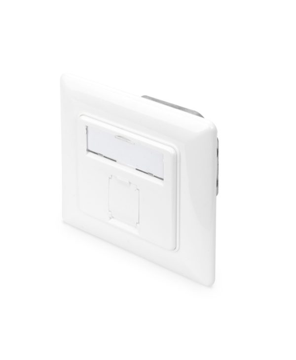 Digitus Πριζα Επιτοίχια Χωνευτή 1x RJ45 CAT 6a White DN-9010/8-1