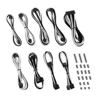 CableMod C-Series Classic ModMesh Cable Kit For Corsair RMi & RMx Black/White CM-CSR-CKIT-NKKW-R