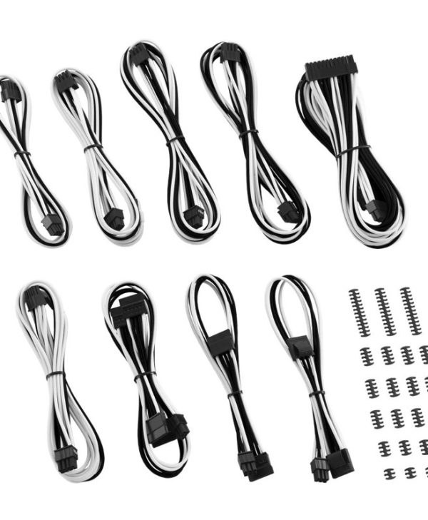 CableMod C-Series Classic ModMesh Cable Kit For Corsair RMi & RMx Black/White CM-CSR-CKIT-NKKW-R