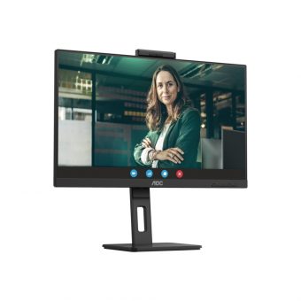 AOC 23.8" FHD IPS 75Hz Cam Conference Monitor Black 24P3QW - Image 2