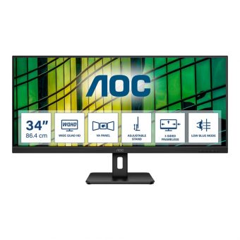 AOC 34" UWQHD VA 100Hz Business Monitor Black U34E2M