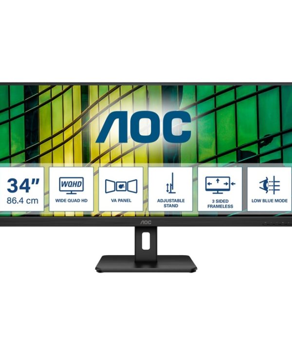 AOC 34" UWQHD VA 100Hz Business Monitor Black U34E2M