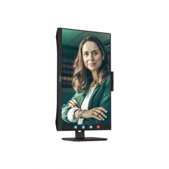 AOC 27" QHD IPS 75Hz Cam Conference Monitor black Q27P3CW - Image 6