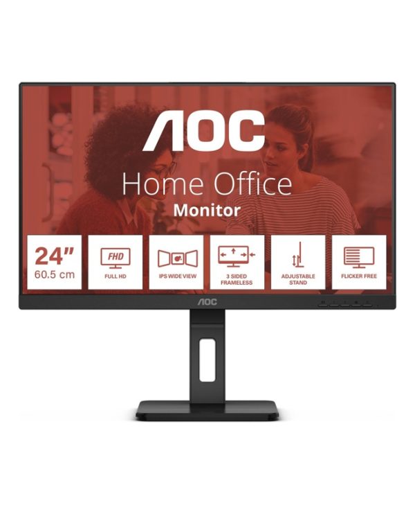 AOC E3 24" FHD IPS 75Hz Monitor Black 24E3QAF