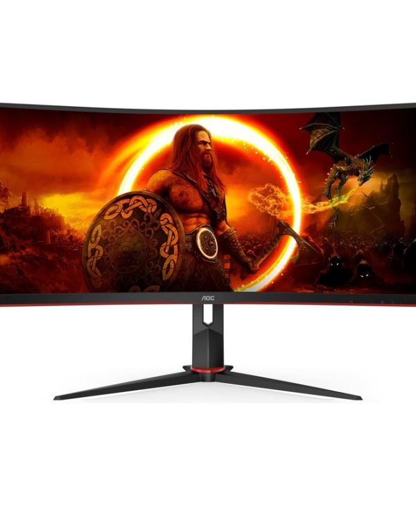 AOC 34" UWQHD VA 144Hz HDR 10-bit Gaming Curved Monitor Black CU34G2XP/BK