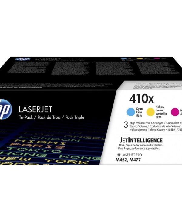 HP 410X Cyan/Magenta/Yellow Toner High Capacity Tri-Pack CF252XM