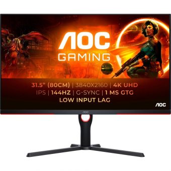 AOC 31.5" UHD IPS 144Hz HDR 10-bit Gaming Monitor Black U32G3X/BK