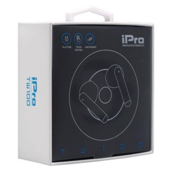 iPRO TW100 True Wireless Bluetooth Earphones Black 010701-0252 - Image 7