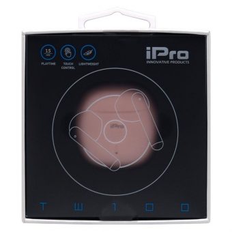 iPRO TW100 True Wireless Bluetooth Earphones Black Pink 010701-0256 - Image 6