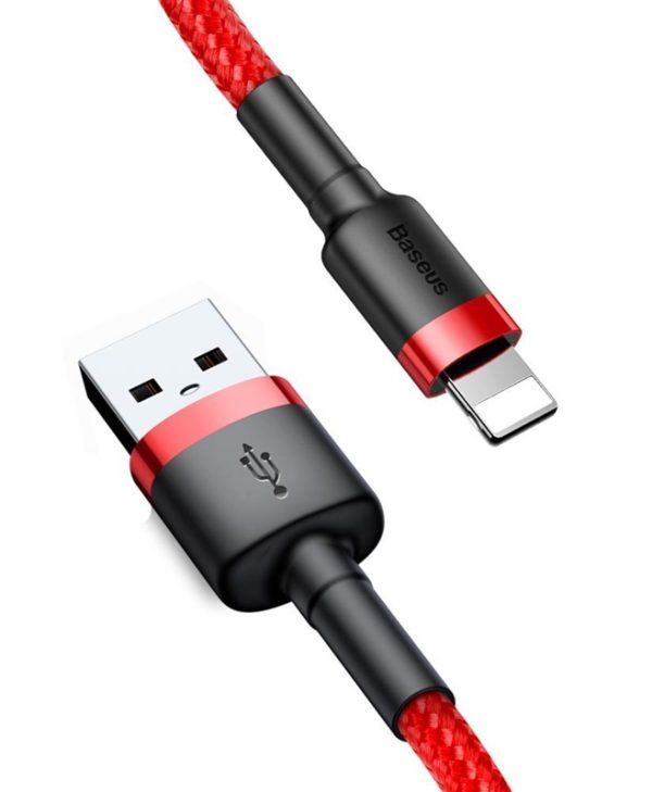 Baseus Cafule Braided Cable USB 2.0 Male to Lightning 3m Red CALKLF-R09