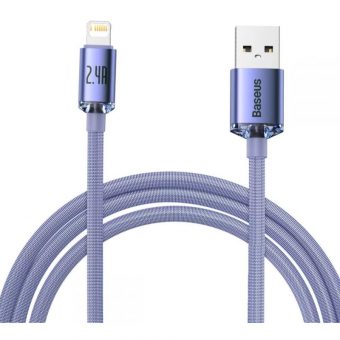 Baseus Cafule Braided Cable USB Male to Lightning 2m Purple CAJY000105