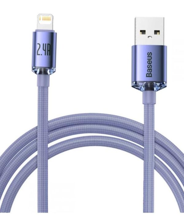 Baseus Cafule Braided Cable USB Male to Lightning 2m Purple CAJY000105