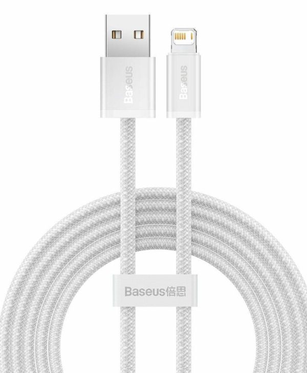 Baseus Dynamic Braided Cable USB Male to Lightning 2m White CALD000502