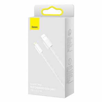 Baseus Dynamic Braided Cable USB Male to Lightning 2m White CALD000502 - Image 3