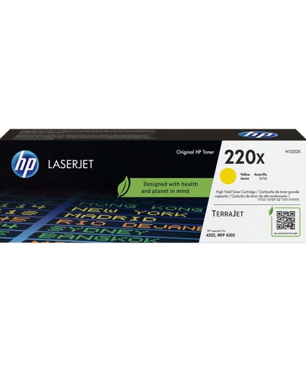 HP 220X Original LaserJet Toner Cartridge Yellow W2202X