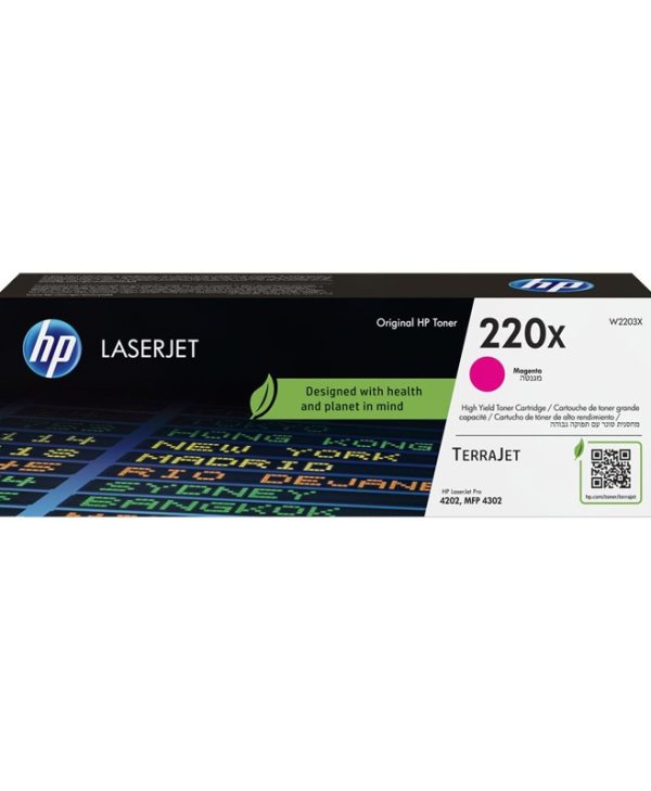 HP 220X Original LaserJet Toner Cartridge Magenta W2203X