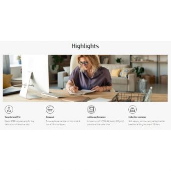 HP OneShred 12CC Καταστροφέας Εγγράφων Cross Cut White 2802 - Image 7