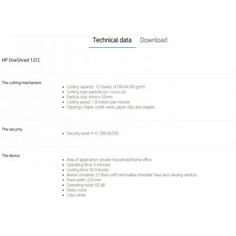 HP OneShred 12CC Καταστροφέας Εγγράφων Cross Cut White 2802 - Image 8