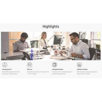 HP OneShred 10MC Καταστροφέας Εγγράφων Mcro Cut White 2804 - Image 7