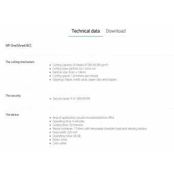 HP OneShred 8CC Καταστροφέας Εγγράφων Cross Cut White 2801 - Image 8