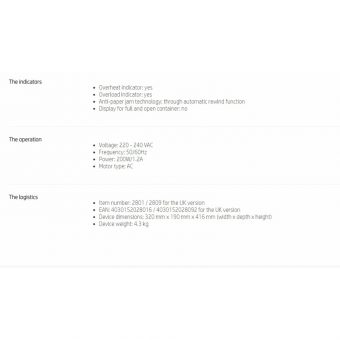 HP OneShred 8CC Καταστροφέας Εγγράφων Cross Cut White 2801 - Image 9