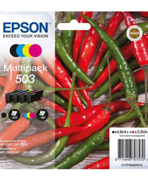 Epson 503 Ink Cartridge Multipack BK/C/M/Y C13T09Q64010